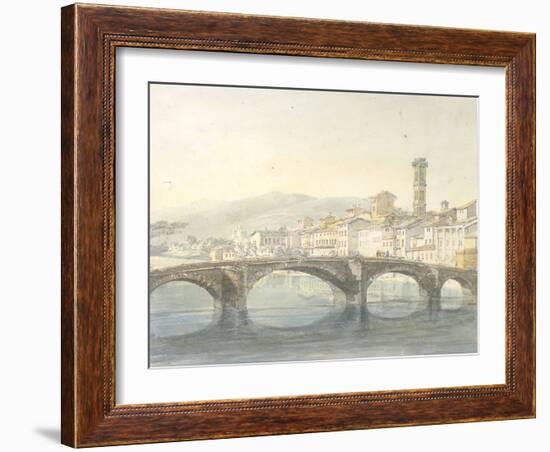 Florence from the Arno-J^ M^ W^ Turner-Framed Giclee Print