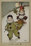 Little Girls with Holly and the Christmas Tree-Florence Hardy-Giclee Print