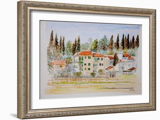 Florence, Italy, 2005 (Watercolor)-Anthony Butera-Framed Giclee Print