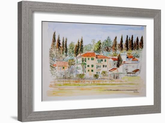 Florence, Italy, 2005 (Watercolor)-Anthony Butera-Framed Giclee Print