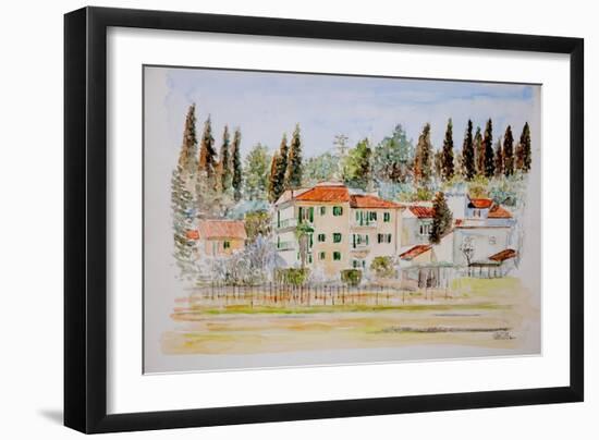 Florence, Italy, 2005 (Watercolor)-Anthony Butera-Framed Giclee Print