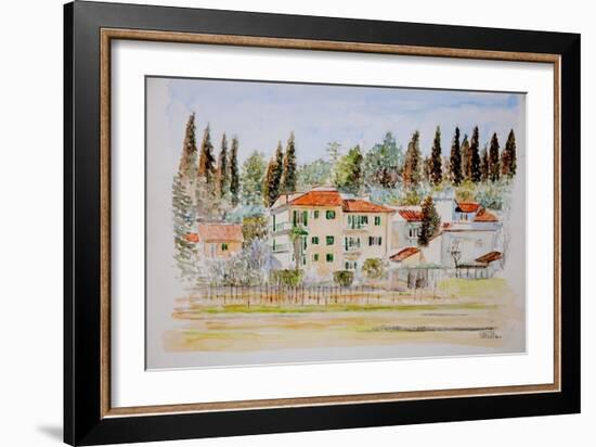 Florence, Italy, 2005 (Watercolor)-Anthony Butera-Framed Giclee Print