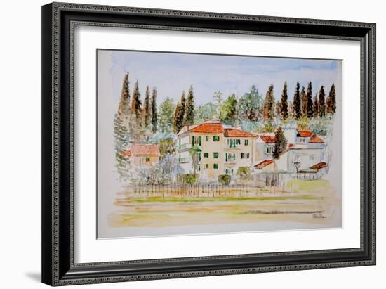 Florence, Italy, 2005 (Watercolor)-Anthony Butera-Framed Giclee Print