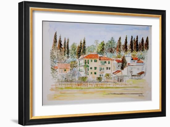 Florence, Italy, 2005 (Watercolor)-Anthony Butera-Framed Giclee Print