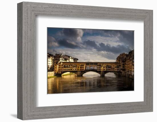 Florence, Italy's Iconic Ponte Vecchio Bridge-Andrew S-Framed Photographic Print