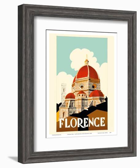 Florence Italy - Santa Maria del Fiore Cathedral, the Duomo of Florence-Pacifica Island Art-Framed Art Print