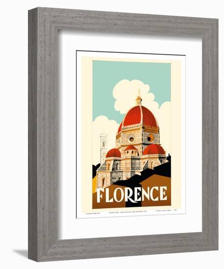 Florence Italy - Santa Maria del Fiore Cathedral, the Duomo of Florence-Pacifica Island Art-Framed Art Print