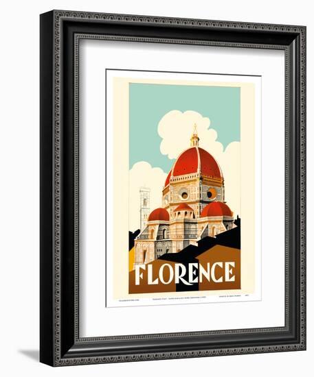 Florence Italy - Santa Maria del Fiore Cathedral, the Duomo of Florence-Pacifica Island Art-Framed Art Print