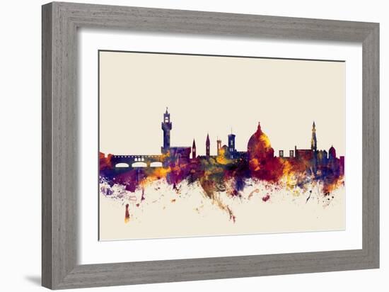 Florence Italy Skyline-Michael Tompsett-Framed Art Print