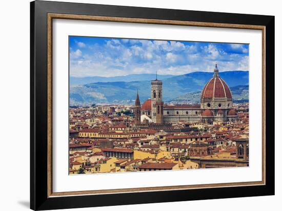 Florence, Italy - View of the City and Cathedral Santa Maria Del Fiore-Gorilla-Framed Photographic Print