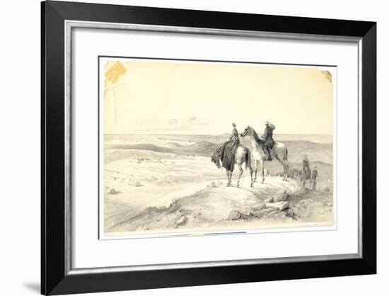 Florence Nightingale and Mr Bracebridge on Cathcart's Hill Overlooking Sebastopol on 8th May 1855-Parthenope Nightingale-Framed Giclee Print