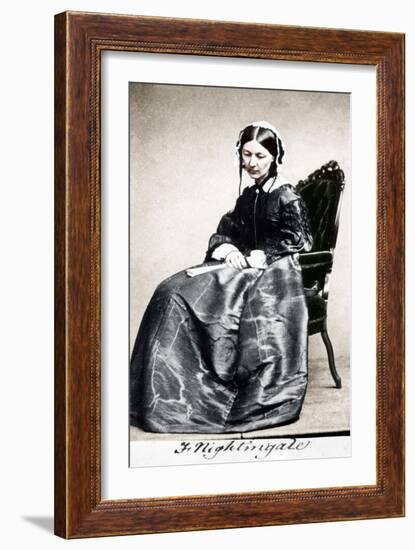 Florence Nightingale, English Nurse and Hospital Reformer, 1854-null-Framed Giclee Print