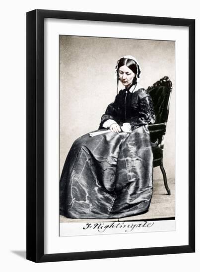 Florence Nightingale, English Nurse and Hospital Reformer, 1854-null-Framed Giclee Print