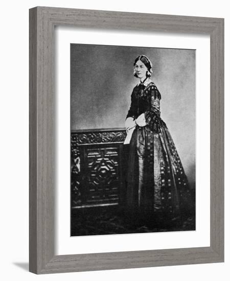 Florence Nightingale, English Nurse and Hospital Reformer, 1855-null-Framed Giclee Print