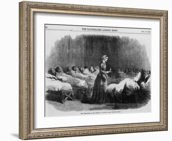 Florence Nightingale, English Nurse and Hospital Reformer, 1855-null-Framed Giclee Print