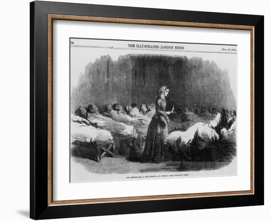 Florence Nightingale, English Nurse and Hospital Reformer, 1855-null-Framed Giclee Print