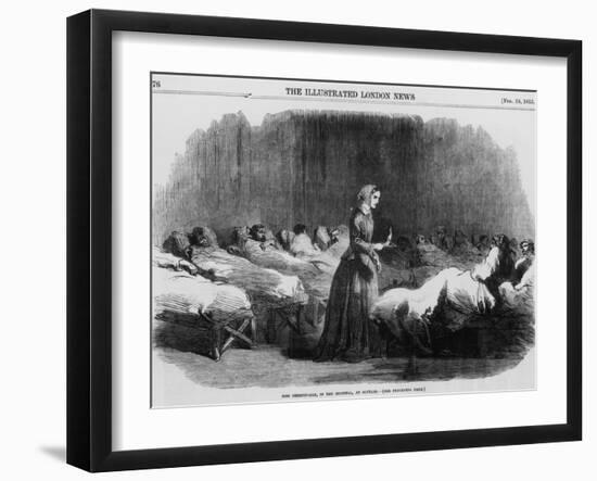 Florence Nightingale, English Nurse and Hospital Reformer, 1855-null-Framed Giclee Print