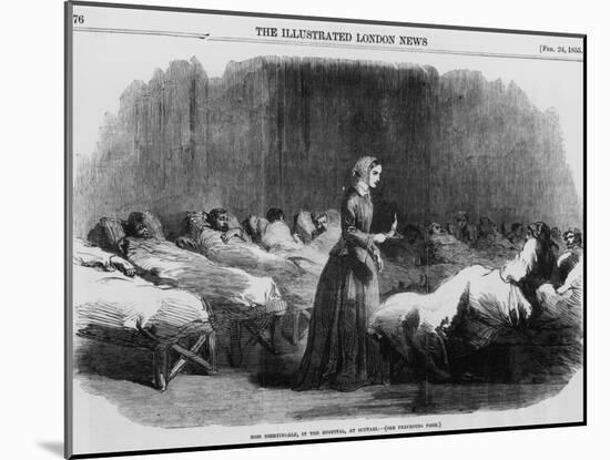 Florence Nightingale, English Nurse and Hospital Reformer, 1855-null-Mounted Giclee Print