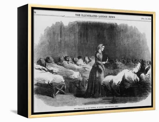 Florence Nightingale, English Nurse and Hospital Reformer, 1855-null-Framed Premier Image Canvas