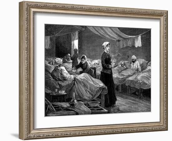 Florence Nightingale in the Barrack Hospital at Scutari, C1880-null-Framed Giclee Print