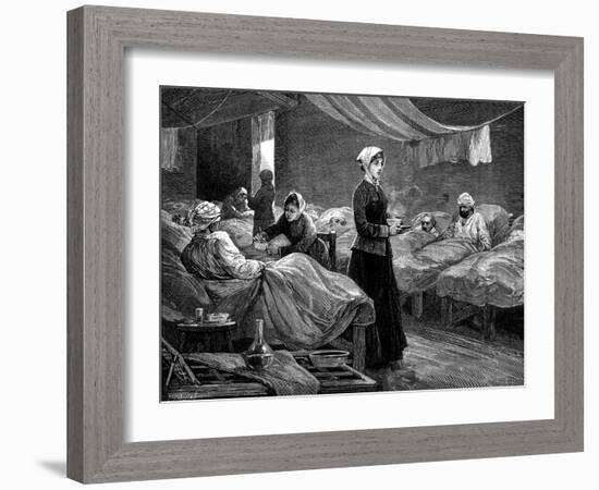 Florence Nightingale in the Barrack Hospital at Scutari, C1880-null-Framed Giclee Print