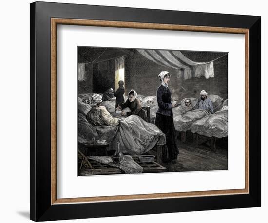 Florence Nightingale in the barrack hospital at Scutari, c1880-Unknown-Framed Giclee Print