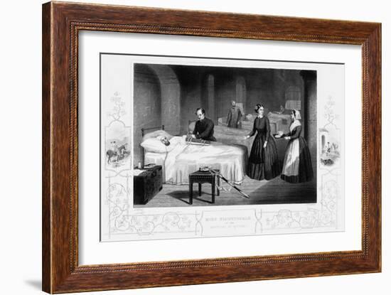 Florence Nightingale in the Hospital at Scutari, C1860-null-Framed Giclee Print