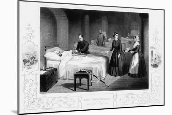 Florence Nightingale in the Hospital at Scutari, C1860-null-Mounted Giclee Print