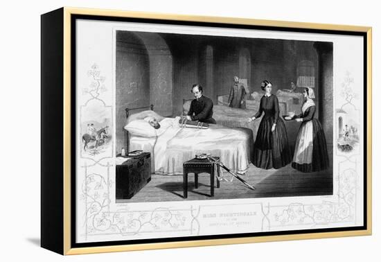 Florence Nightingale in the Hospital at Scutari, C1860-null-Framed Premier Image Canvas