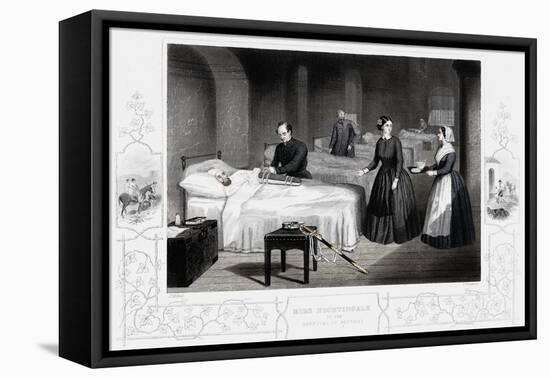 Florence Nightingale in the hospital at Scutari, c1860-Anon-Framed Premier Image Canvas