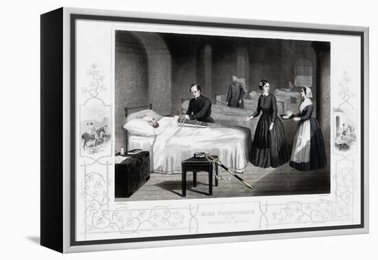 Florence Nightingale in the hospital at Scutari, c1860-Anon-Framed Premier Image Canvas