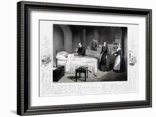 Florence Nightingale in the hospital at Scutari, c1860-Anon-Framed Giclee Print