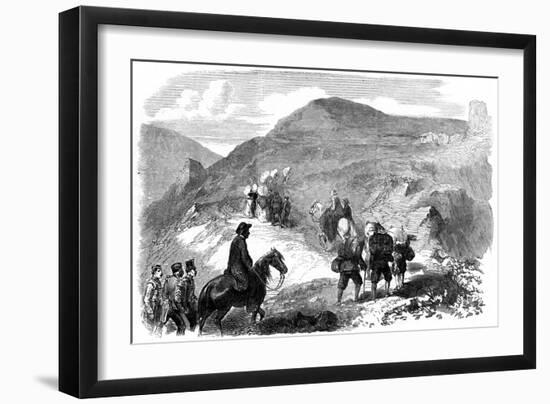 Florence Nightingale Visiting the Hut Hospitals at Balaclava, 1855-null-Framed Giclee Print