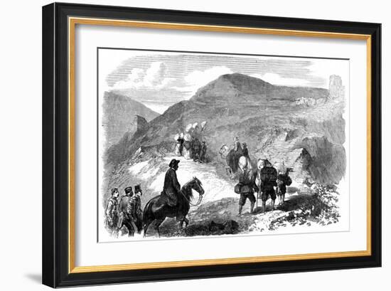 Florence Nightingale Visiting the Hut Hospitals at Balaclava, 1855-null-Framed Giclee Print