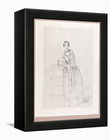 Florence Nightingale with Athena the Owl, Pub. P. and D. Colnaghi, 1855-Parthenope Nightingale-Framed Premier Image Canvas