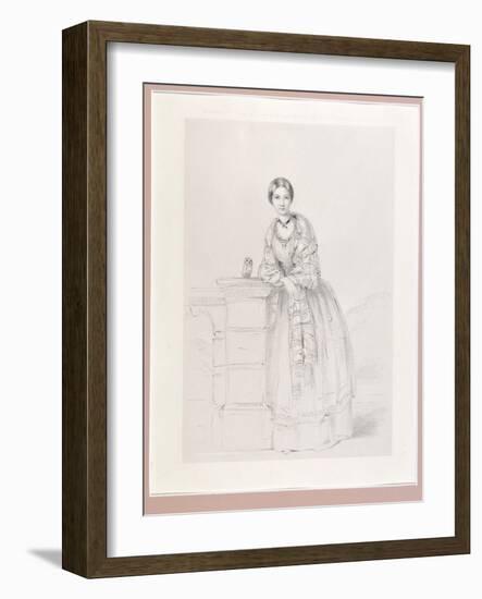 Florence Nightingale with Athena the Owl, Pub. P. and D. Colnaghi, 1855-Parthenope Nightingale-Framed Giclee Print