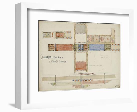 Florence, San Miniato, Studies of Decorative Ceiling Panels, 1891-Charles Rennie Mackintosh-Framed Giclee Print