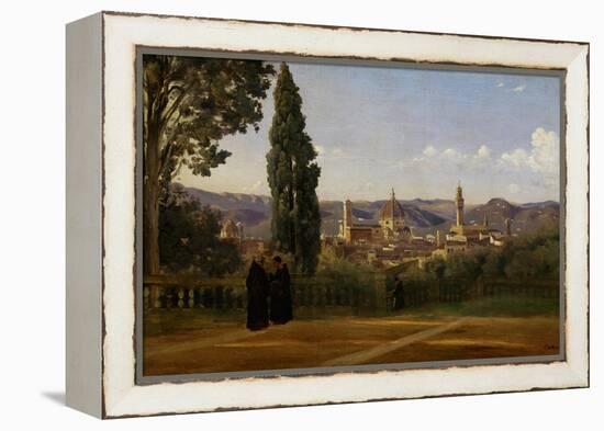 Florence, Seen from the Boboli-Gardens-Jean-Baptiste-Camille Corot-Framed Premier Image Canvas