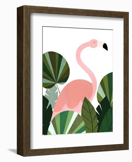 Florence The Flamingo-Emily Kopcik-Framed Art Print