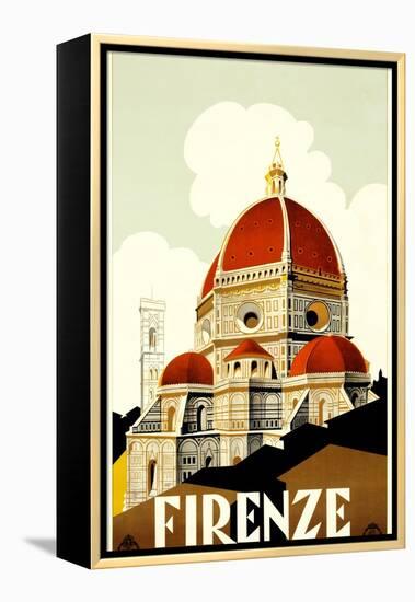 Florence Travel Poster, C.1930-null-Framed Premier Image Canvas
