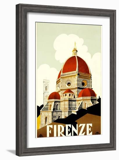 Florence Travel Poster, C.1930-null-Framed Giclee Print