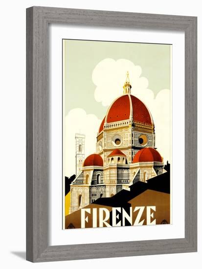 Florence Travel Poster, C.1930-null-Framed Giclee Print