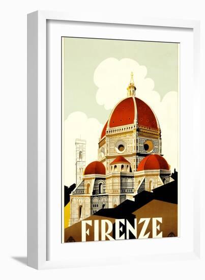 Florence Travel Poster, C.1930-null-Framed Giclee Print