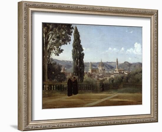 Florence, View from the Boboli Gardens, 1835-1840-Jean-Baptiste-Camille Corot-Framed Giclee Print