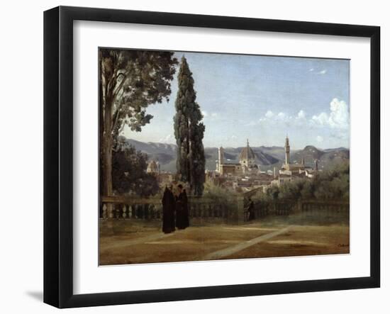 Florence, View from the Boboli Gardens, 1835-1840-Jean-Baptiste-Camille Corot-Framed Giclee Print