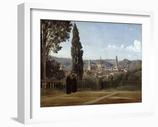 Florence, View from the Boboli Gardens, 1835-1840-Jean-Baptiste-Camille Corot-Framed Giclee Print