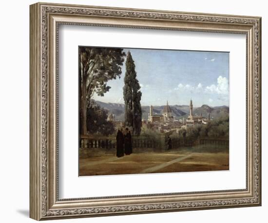 Florence, View from the Boboli Gardens, 1835-1840-Jean-Baptiste-Camille Corot-Framed Giclee Print