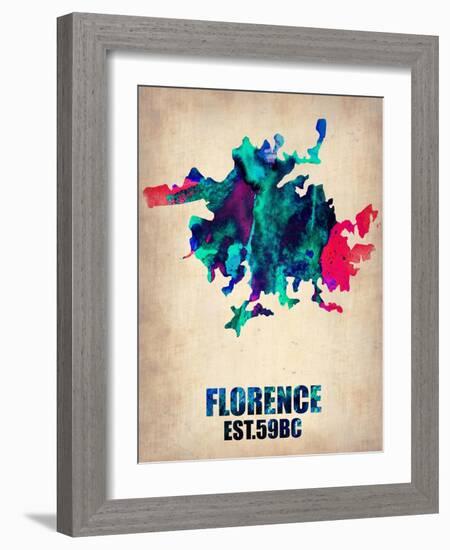 Florence Watercolor Poster-NaxArt-Framed Art Print