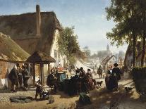 Lunch at the Inn, 1886-Florent Nicolas Crabeels-Framed Giclee Print