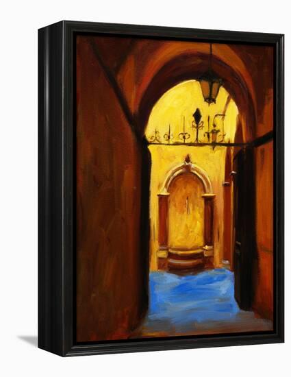 Florentine Fountain-Pam Ingalls-Framed Premier Image Canvas